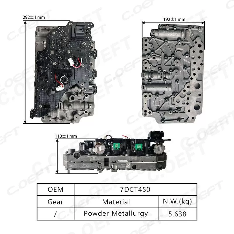 For Great Wall Haval Dargo Transmission Valve Body Assembly(Three Pressure Sensors) 7DCT450