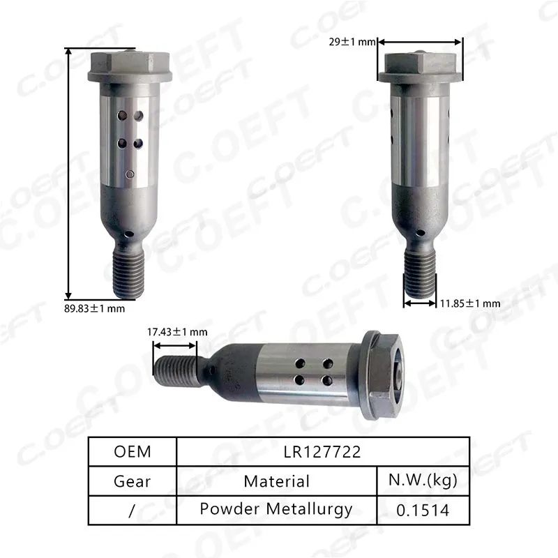 For Land Rover 2.0L Center Screw LR091750 LR127722 H4P3-6279-AA