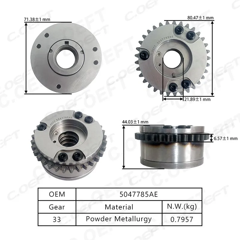 For new Chrysler models VVT Timing Gear(Intake) 5047785AE
