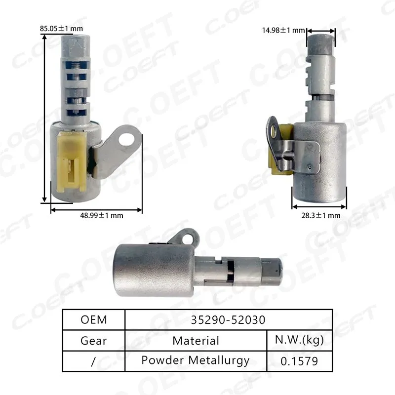 For Toyota U241 Transmission Solenoid Valve(Flat oil passage) 152-0387 35290-52030