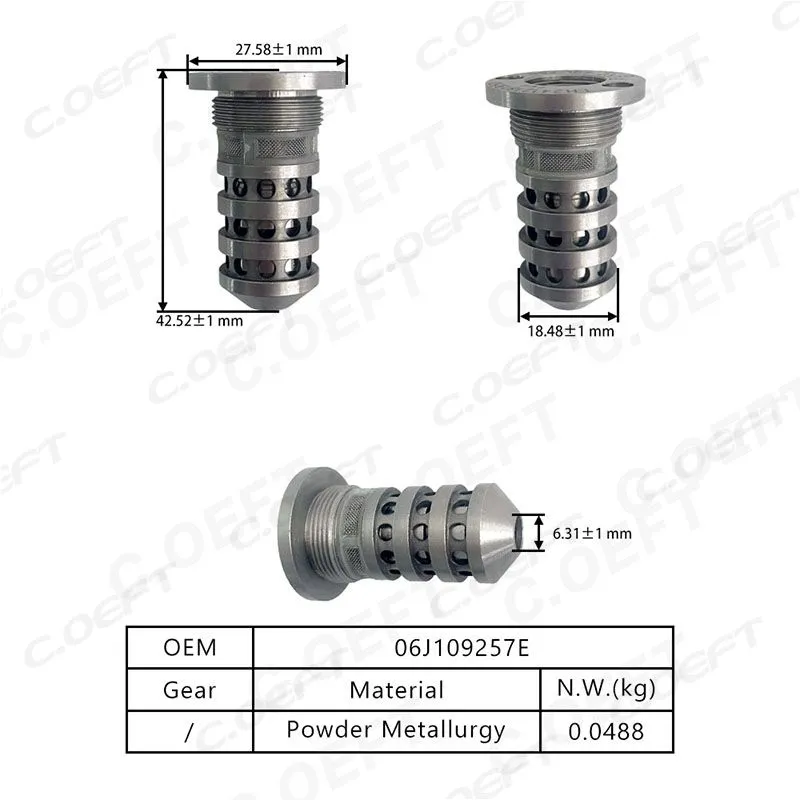 For VW Gen 3 High Power Version Center Screw 06J109257E