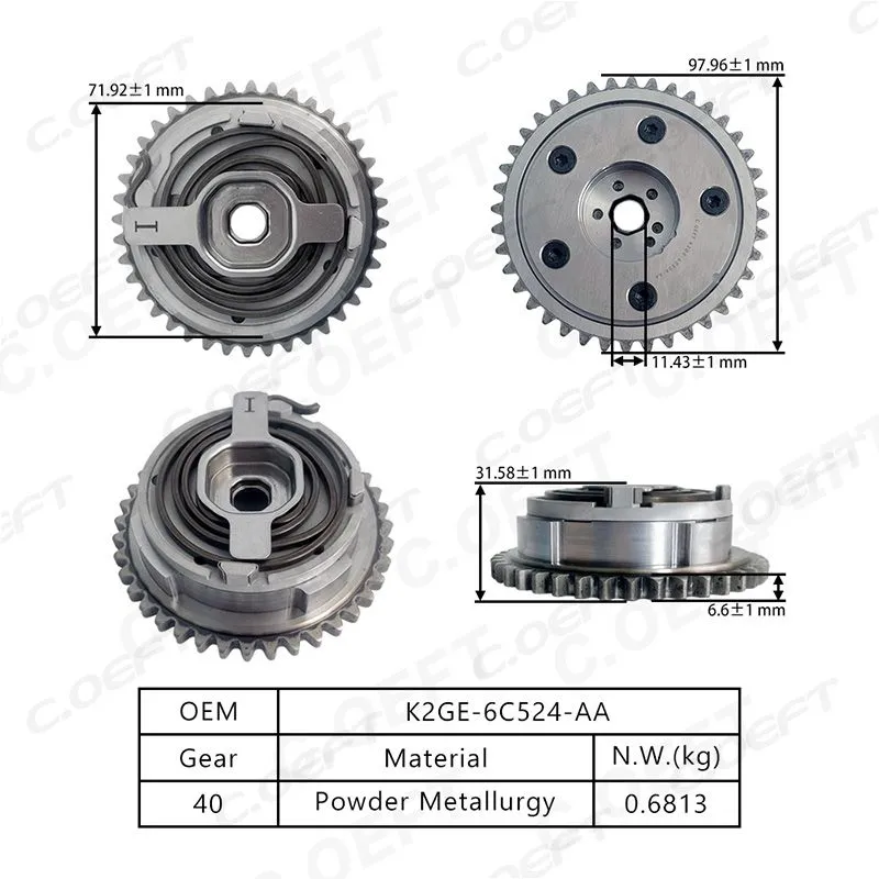 For Ford 2.0T 2.3T VVT Timing Gear (Intake) K2GE-6C524-AA