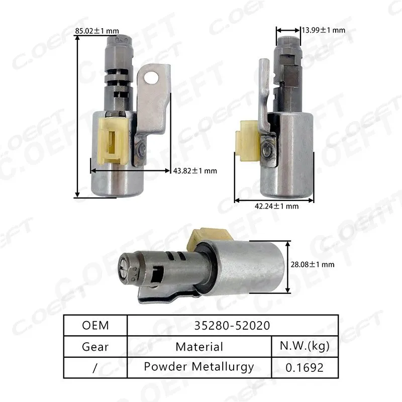 For Toyota Corolla U340E/U341E Transmission Solenoid Valve 9-pin 35280-52020