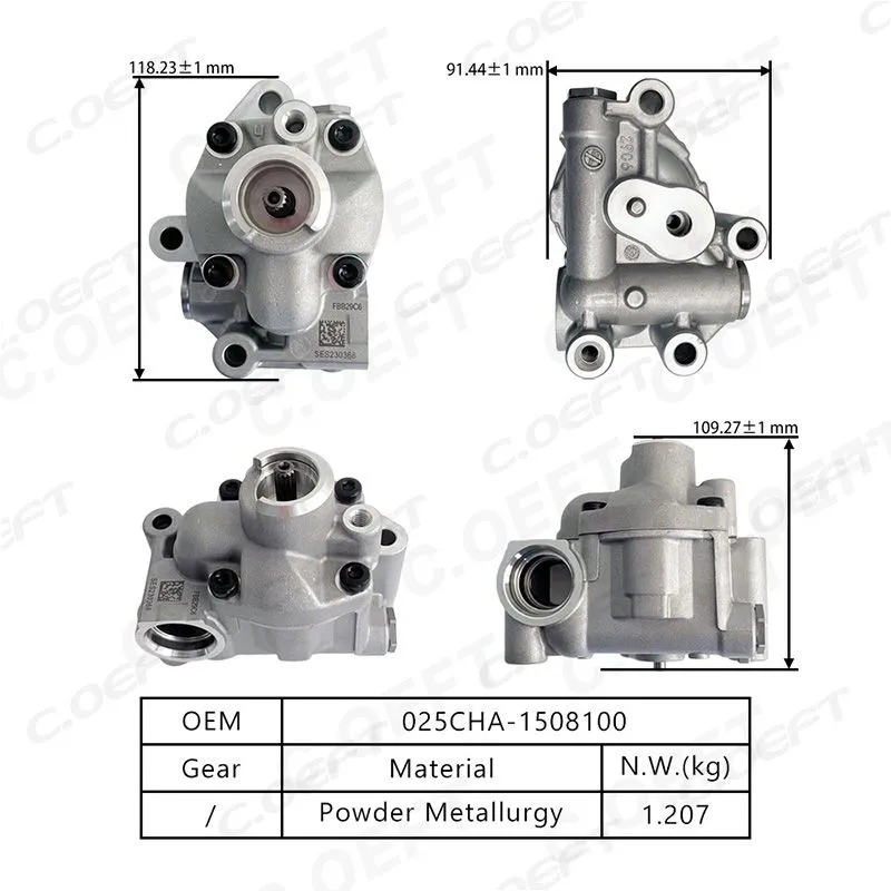 For Chery 025 Transmission Oil Pump Assembly 025CHA-1508100