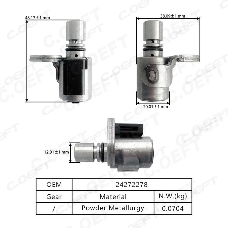 For Chevrolet Cadillac 8L45 Transmission Shift Solenoid 24272278