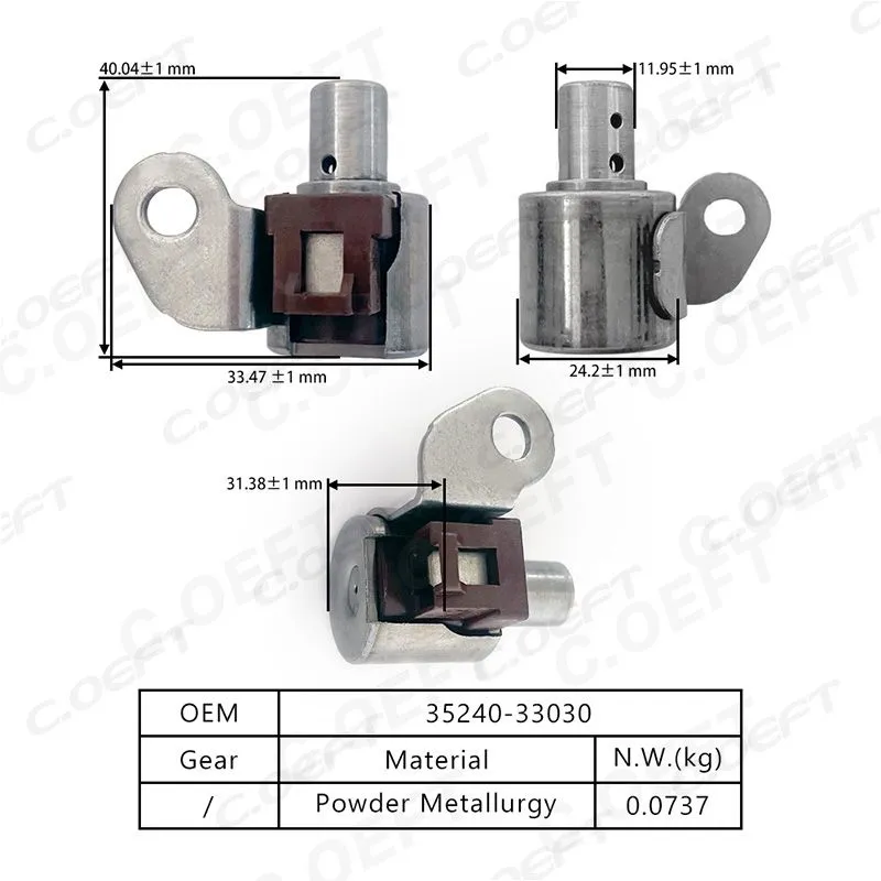 For Toyota Highlander Engine Part Model U250E Direct Transmission Solenoid Valve 35240-33030