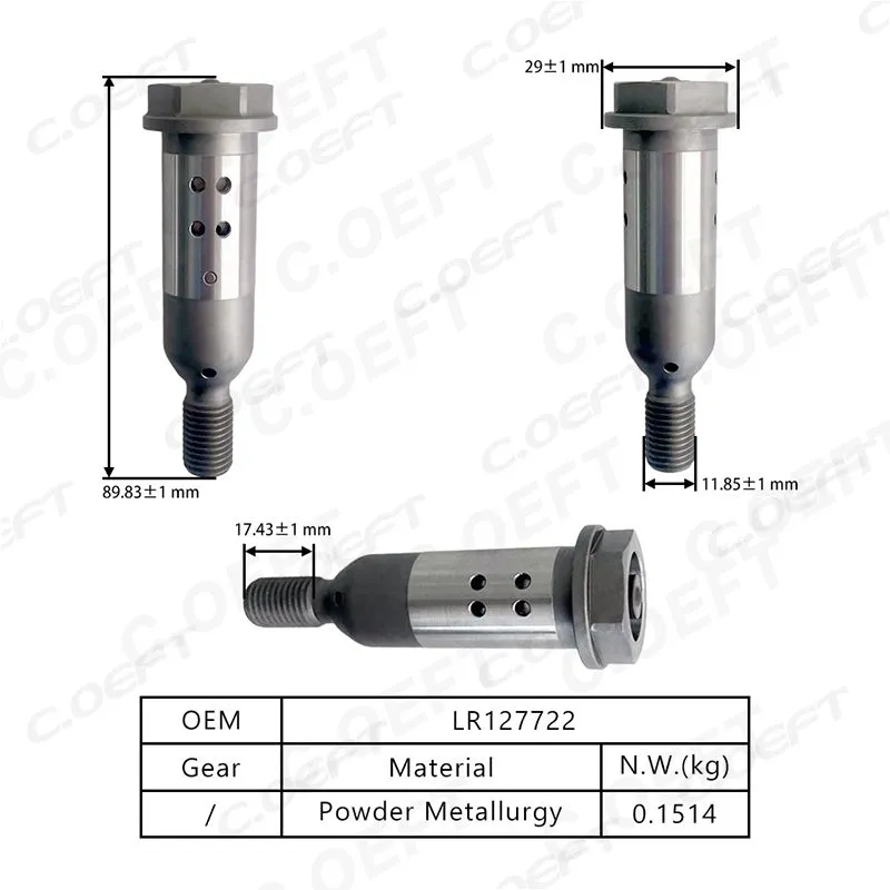 For Land Rover 2.0L Center Screw LR091750 LR127722 H4P3-6279-AA
