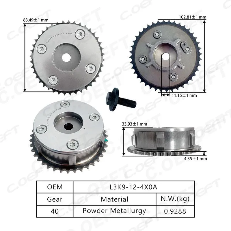 For Mazda 6 (40 Tooth) VVT Timing Gear L3K9-12-4X0A